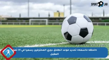 «لحظة حاسمة» تحديد موعد انطلاق دوري المحترفين رسميا في 31 تموز المقبل